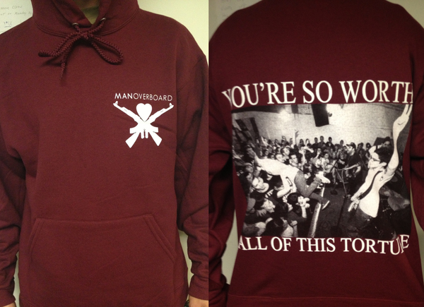 maroon basement hoodie