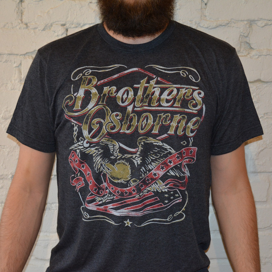 Brothers Osborne Brothers Osborne Charcoal Unisex Eagle T Shirt