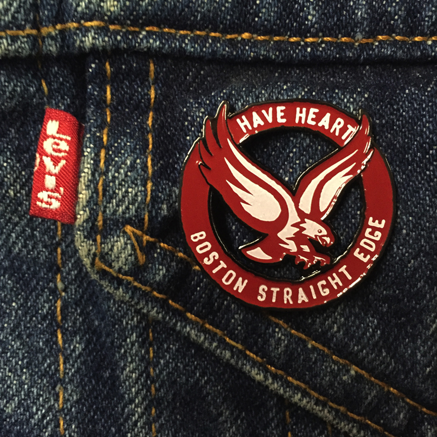 Buy Have Heart 'Boston Straight Edge' Enamel Pin at Bridge Nine Store
