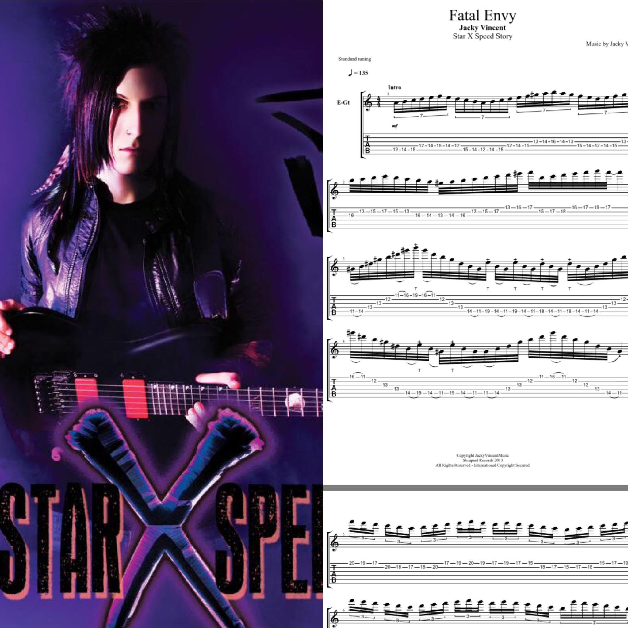 jacky vincent star x speed story complete guitar tablature star story format